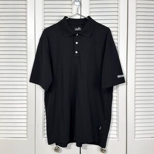 Ashworth Black Check Golf Polo Shirt